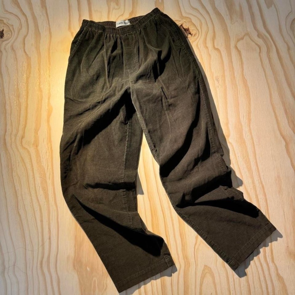 Vintage green brown corduroy cabin creek pants